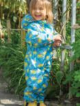 Frugi Kids' Rain Or Shine Waterproof Hooded All-In-One Suit, Echinacea