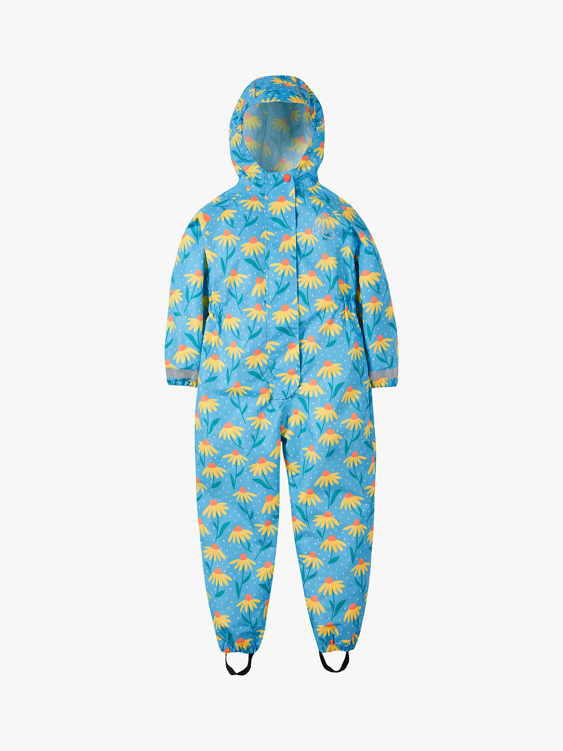 Buy Frugi Kids' Rain Or Shine Waterproof Hooded All-In-One Suit, Echinacea Online at johnlewis.com