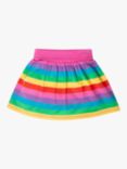 Frugi Kids' Organic Cotton Blend Foxglove Rainbow Stripe Spring Skort, Multi