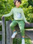 Frugi Kids' Organic Cotton Pioneer Ripstop Trousers, Jungle Green