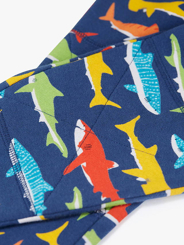 Frugi Kids' Shiver Of Sharks Printed Snug Joggers, Multi