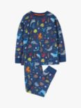 Frugi Kids' Sundown Rainbow Sea Organic Cotton Pyjama Set, Multi