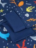 Frugi Kids' Sundown Rainbow Sea Organic Cotton Pyjama Set, Multi