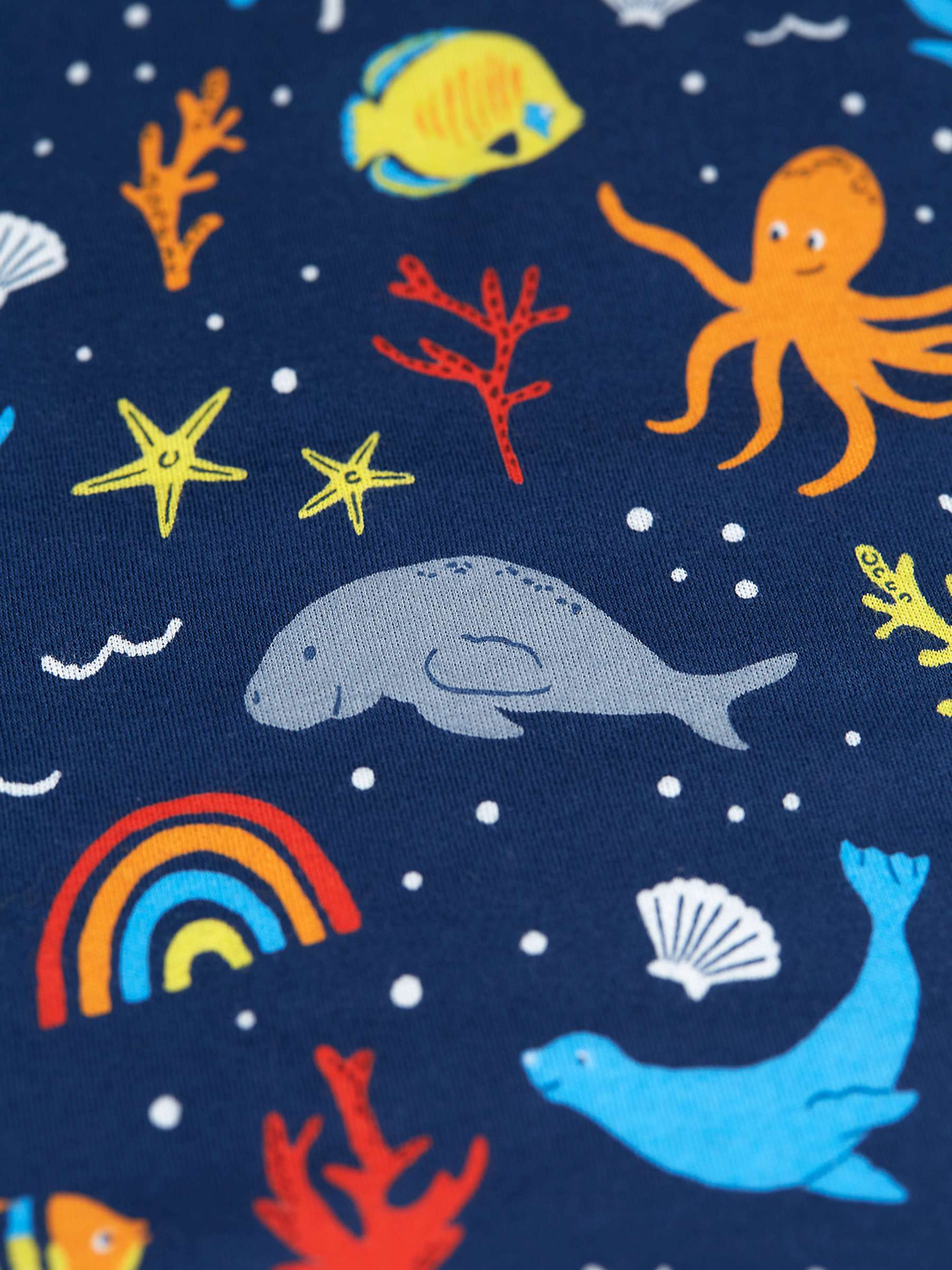 Buy Frugi Kids' Sundown Rainbow Sea Organic Cotton Pyjama Set, Multi Online at johnlewis.com