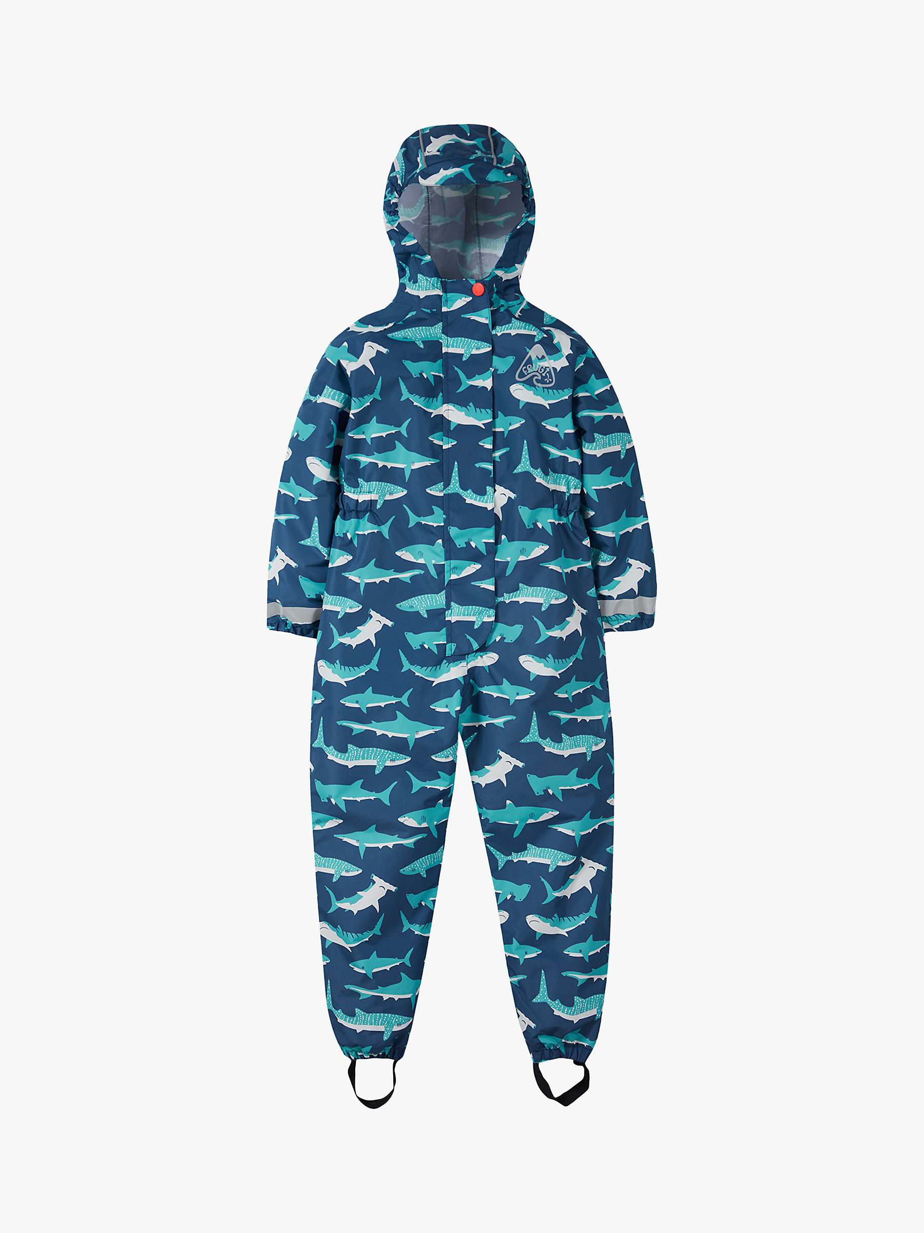 Buy Frugi Kids' Rain Or Shine Tropical Sea Sharks Waterproof Suit, Multi Online at johnlewis.com