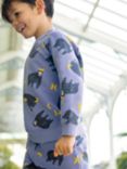 Frugi Kids' Organic Cotton Switch Rex Jumper, Monkeying Around, Monkeying Around