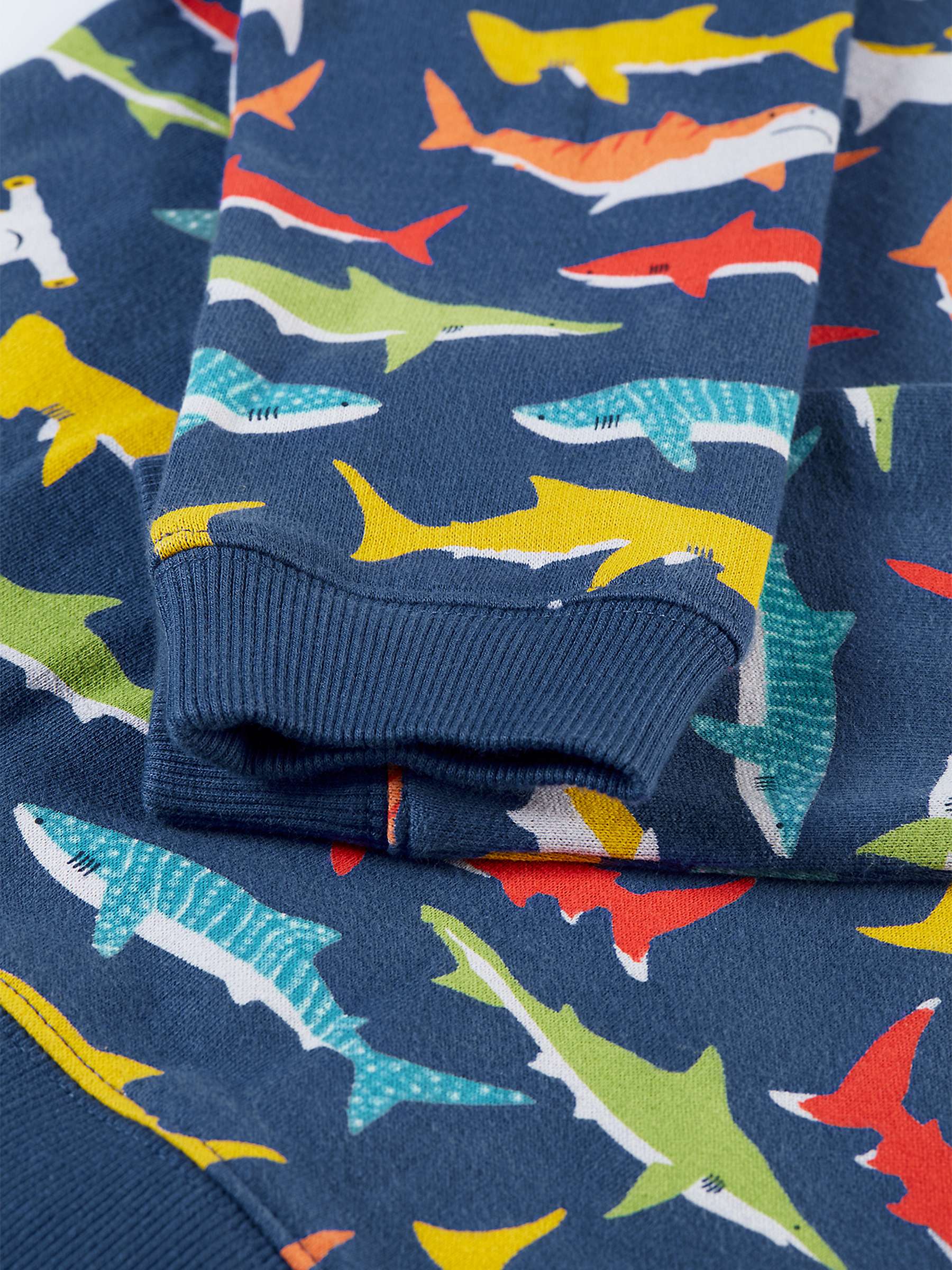 Buy Frugi Kids' Switch Rex Shiver Of Sharks Organic Cotton Jumper, Multi Online at johnlewis.com