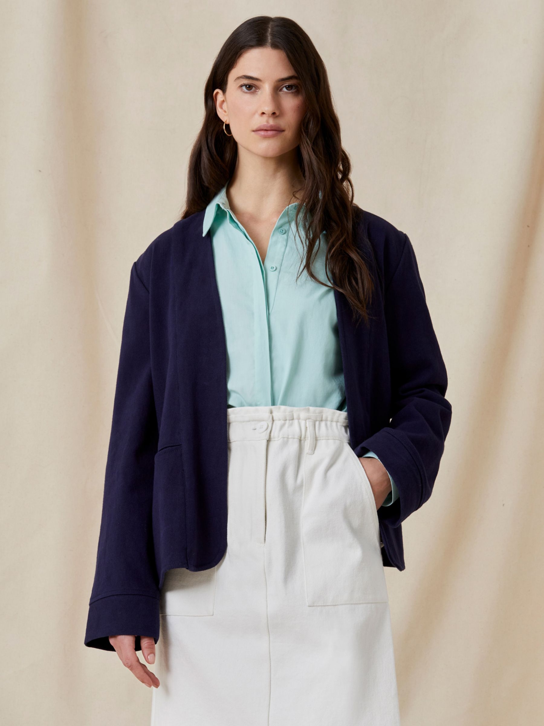 Buy Great Plains Day Cotton Jacket, Summer Navy Online at johnlewis.com