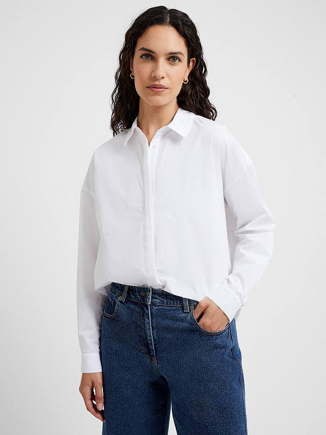 Great Plains Core Organic Cotton Boyfriend Shirt, White               