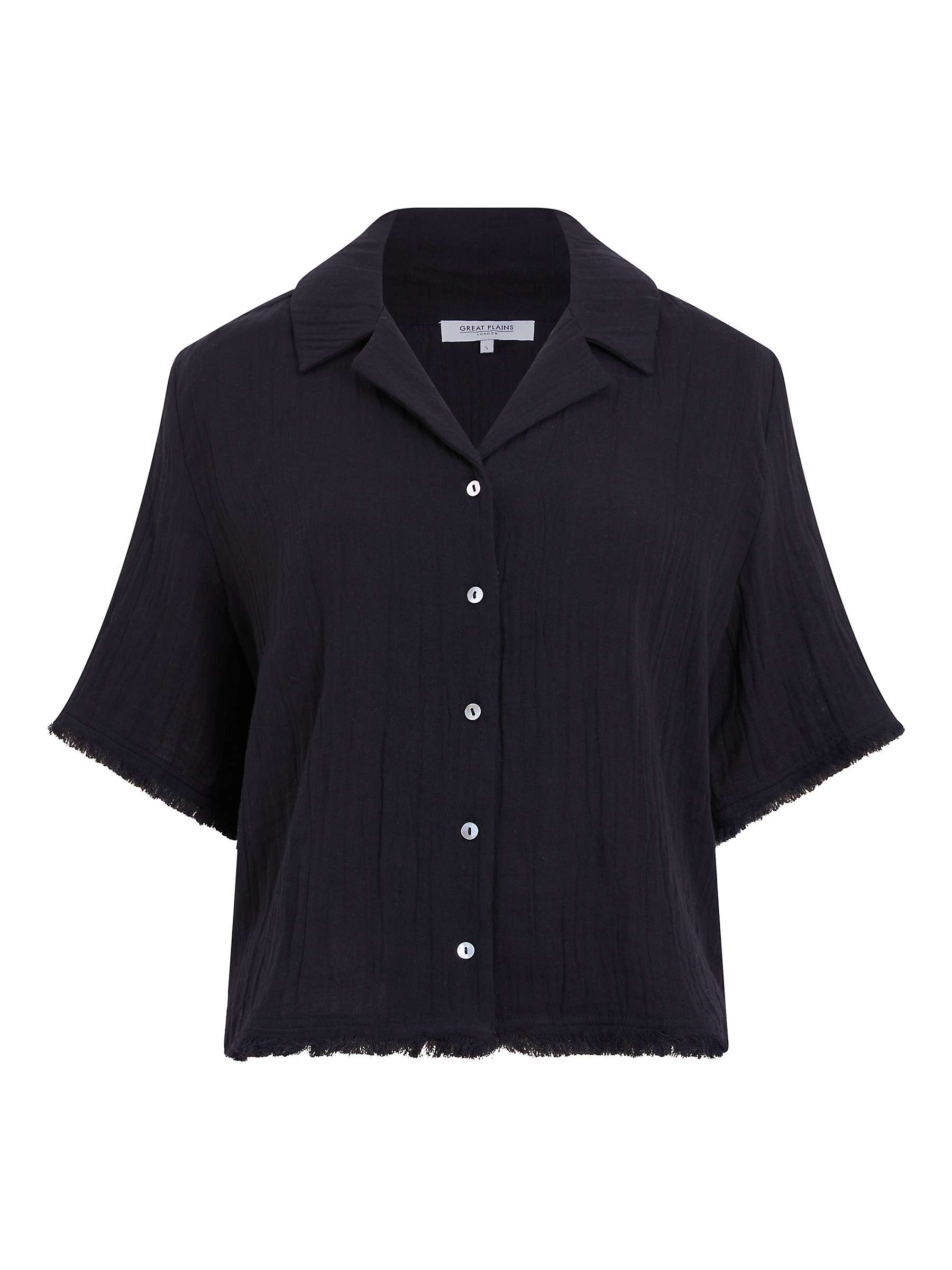 Buy Great Plains Fray Edge Cotton Shirt Online at johnlewis.com