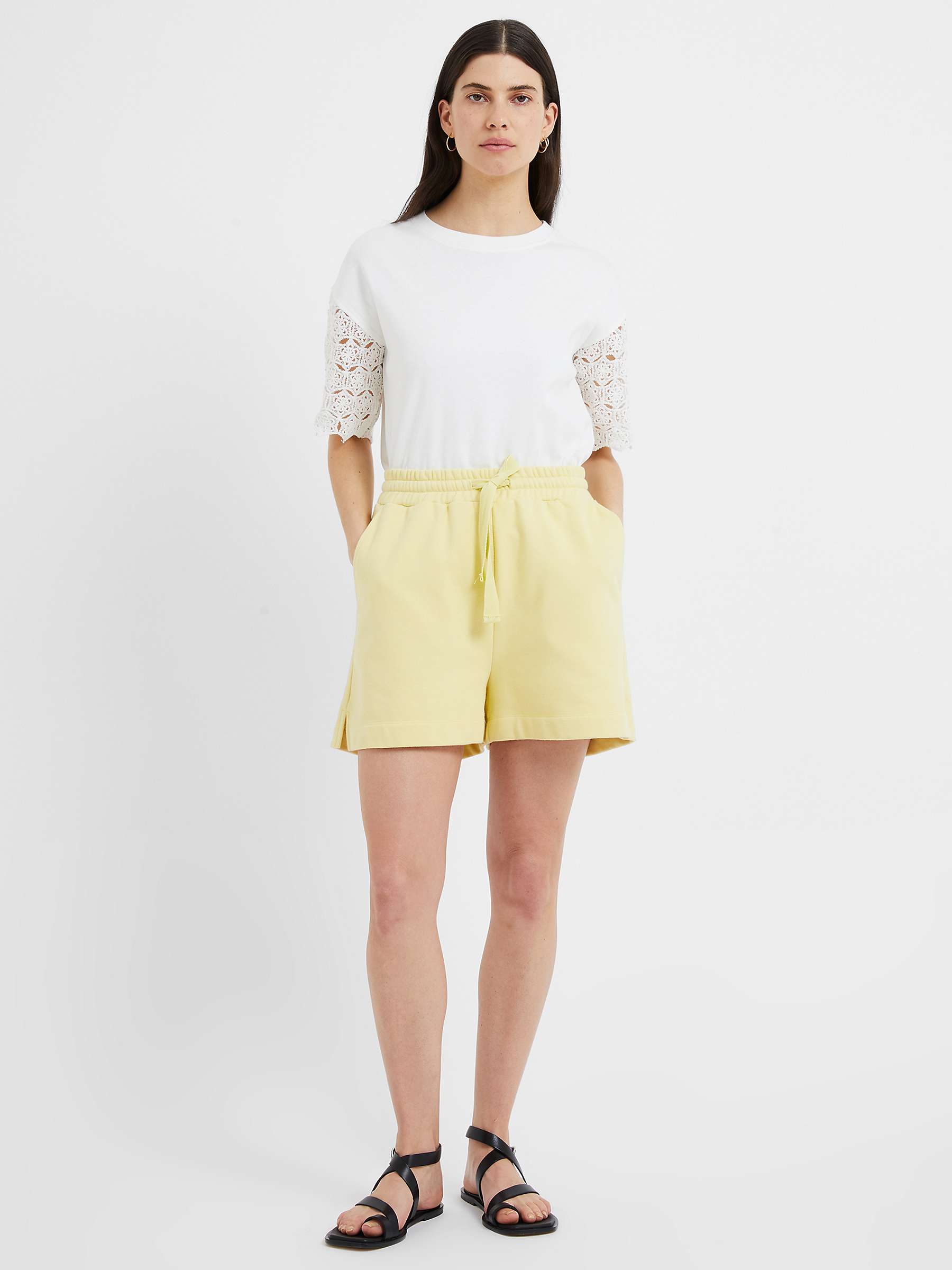 Buy Great Plains Paloma Cotton Blend Shorts, Lemon Grass Online at johnlewis.com