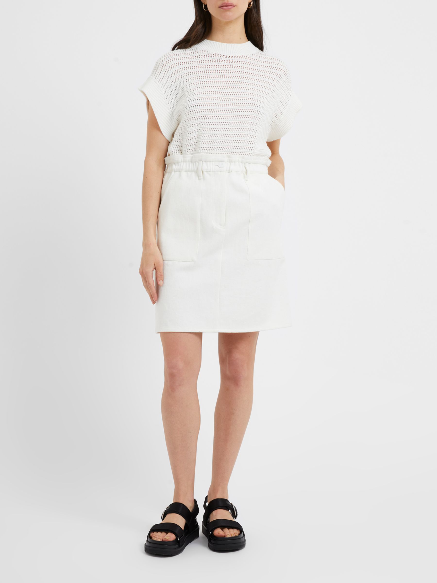 Buy Great Plains Day Cotton Mini Skirt, Milk Online at johnlewis.com