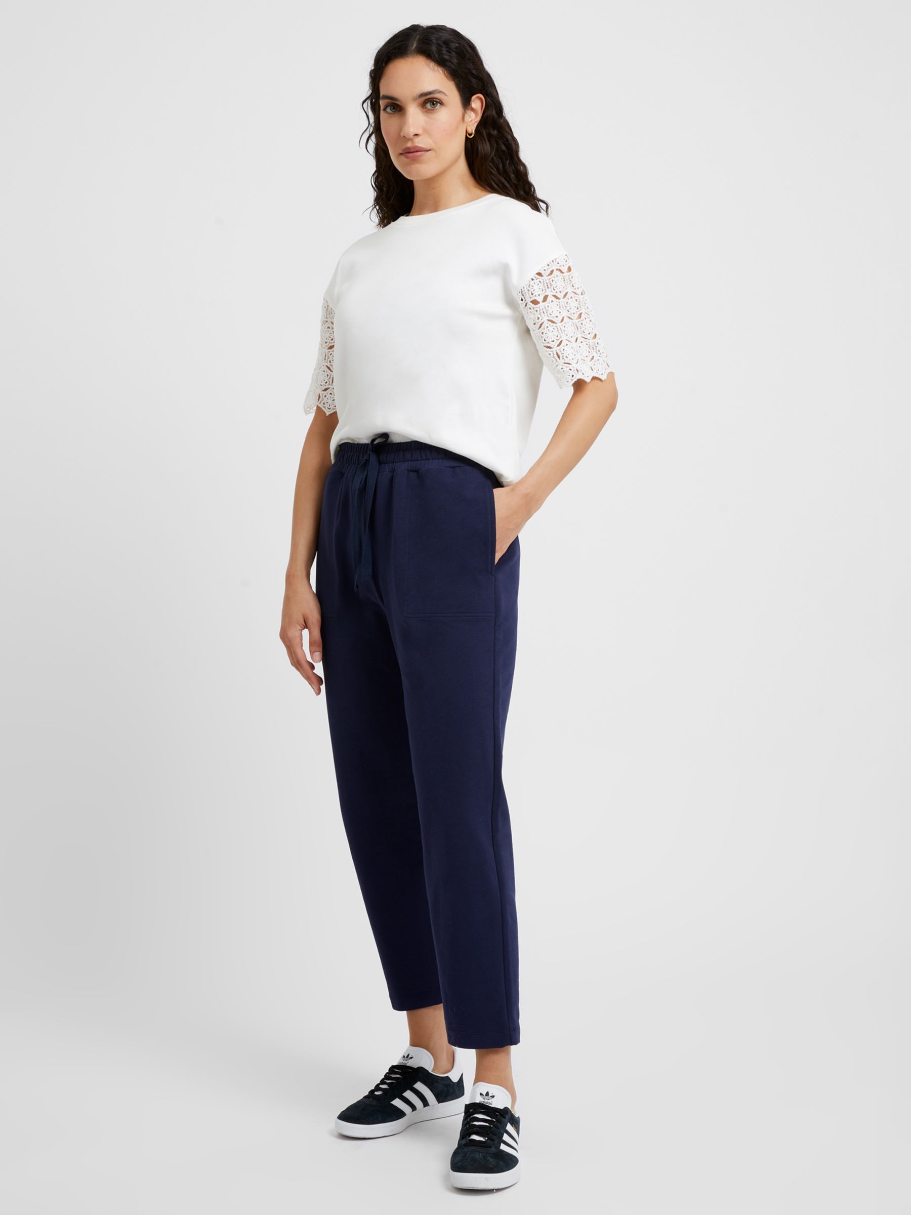 Great Plains Peached Cotton Blend Joggers, Summer Navy at John Lewis &  Partners