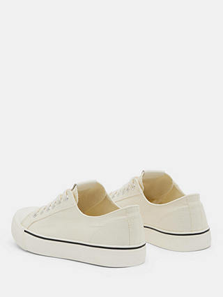 HUSH Finley Frayed Canvas Trainers, Off White