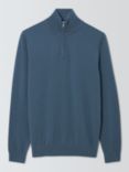 John Lewis Extra Fine Merino Wool Half Zip Jumper, Orion