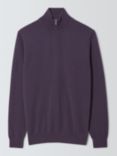 John Lewis Extra Fine Merino Wool Half Zip Jumper, Nightshade