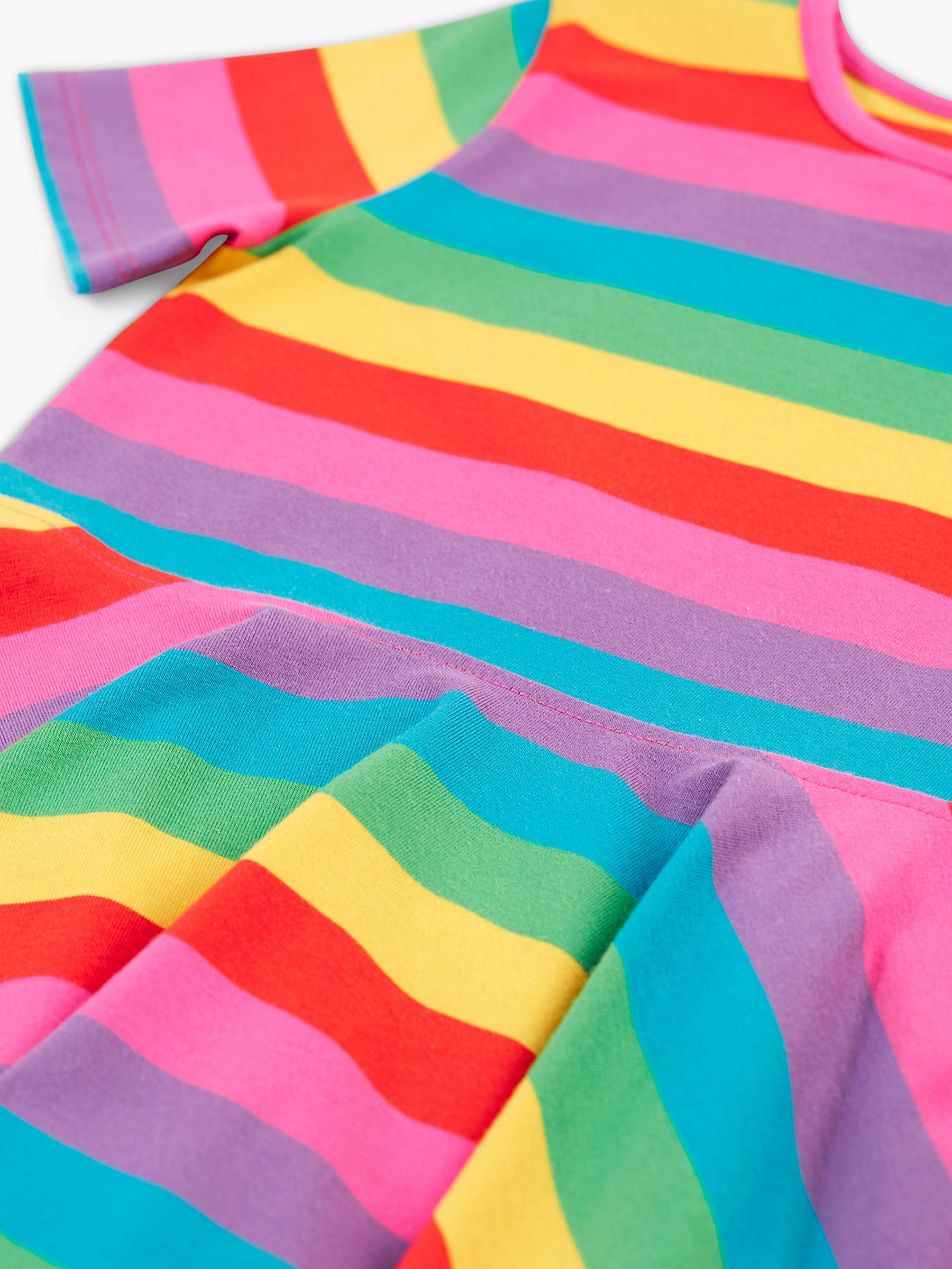 Buy Frugi Baby Little Sunshine Rainbow Stripe Skater Dress, Multi Online at johnlewis.com