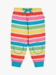 Frugi Baby Snuggle Crawlers Rainbow Stripe Organic Cotton Joggers, Multi
