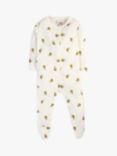 Frugi Baby Organic Cotton Buzzy Bee Bodysuit & Bib Gift Set, White/Multi