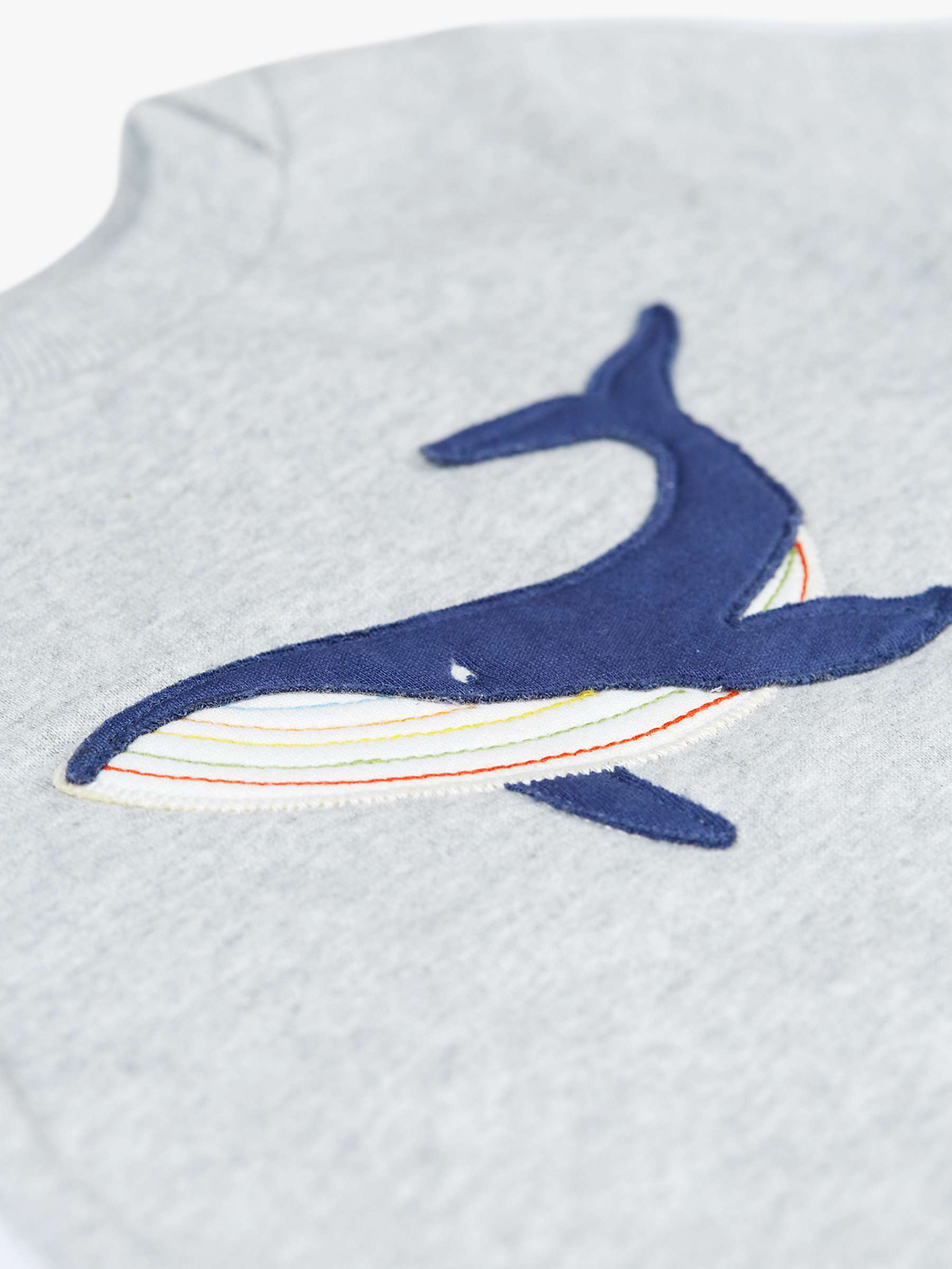 Buy Frugi Baby Whale Organic Cotton Switch Easy On Jumper, Grey Marl Online at johnlewis.com