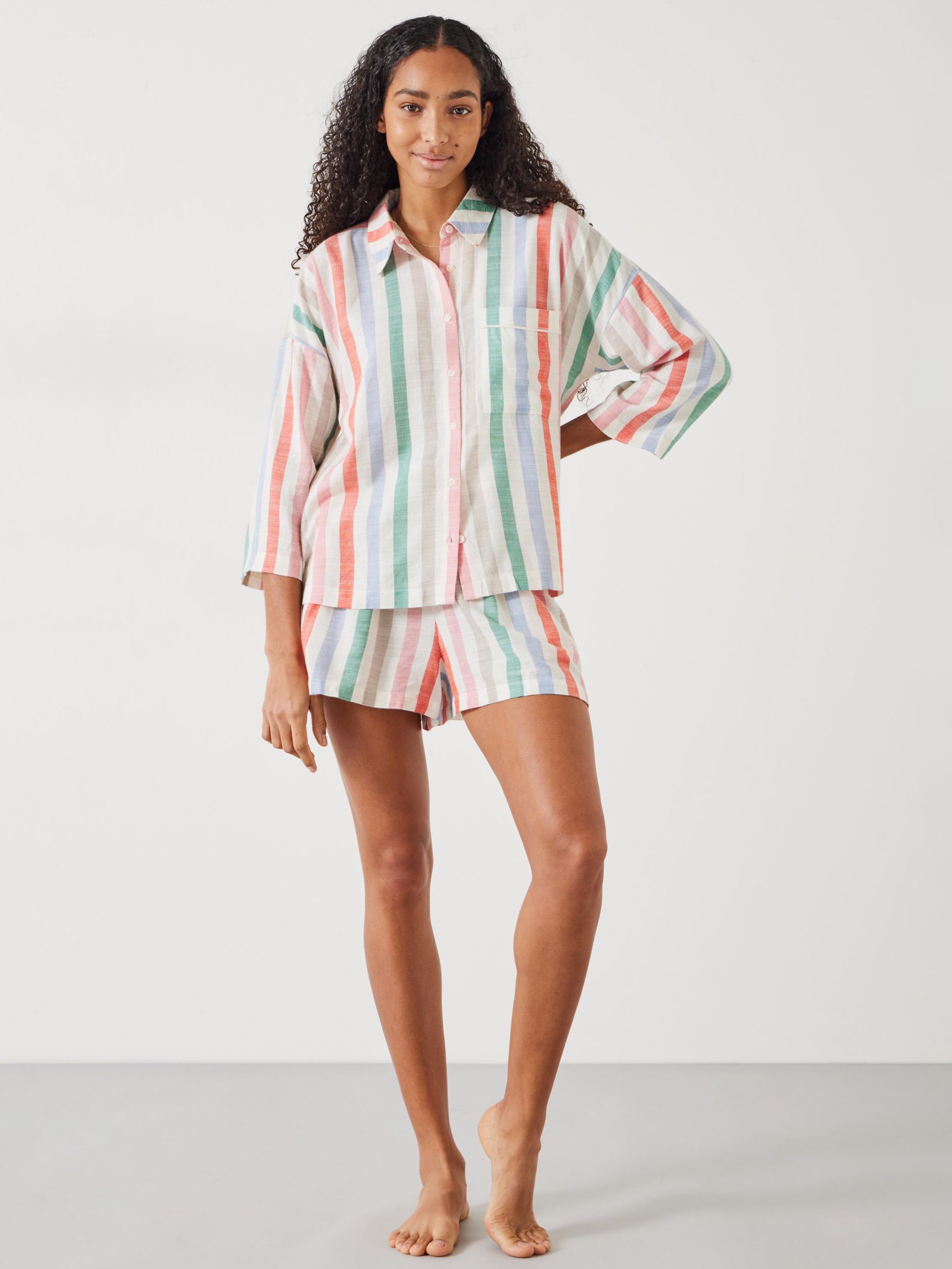 Buy HUSH Rudie Stripe Shorts Pyjama Set, Multi Online at johnlewis.com