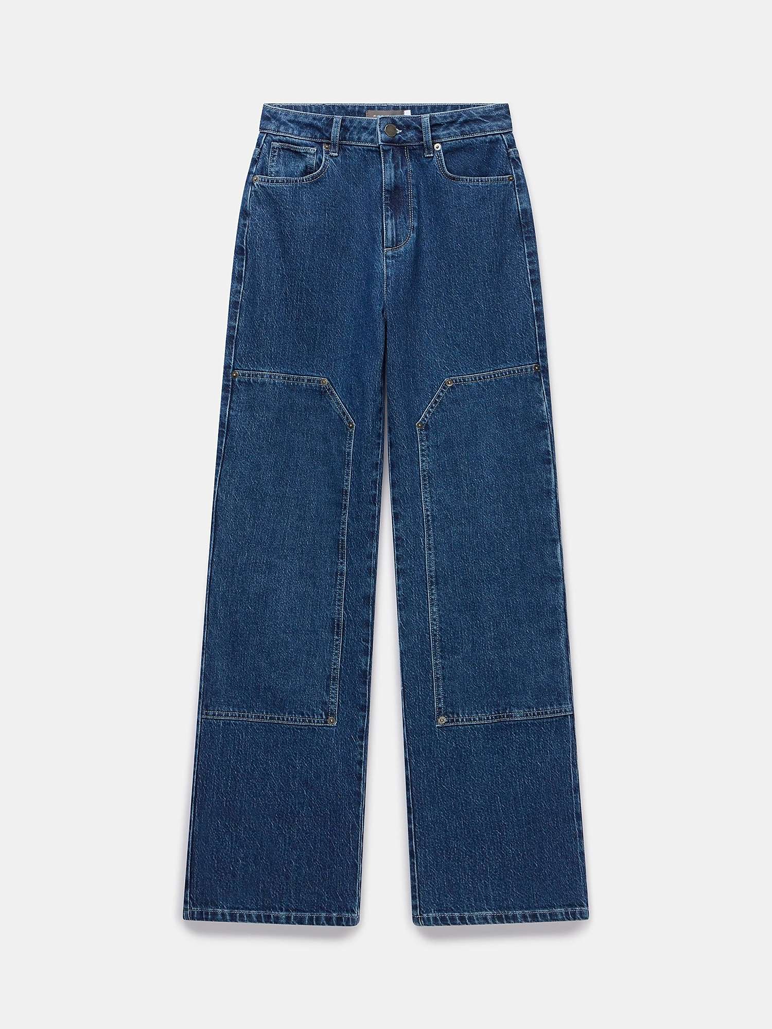 Buy Mint Velvet High Rise Wide Leg Jeans, Indigo Blue Online at johnlewis.com