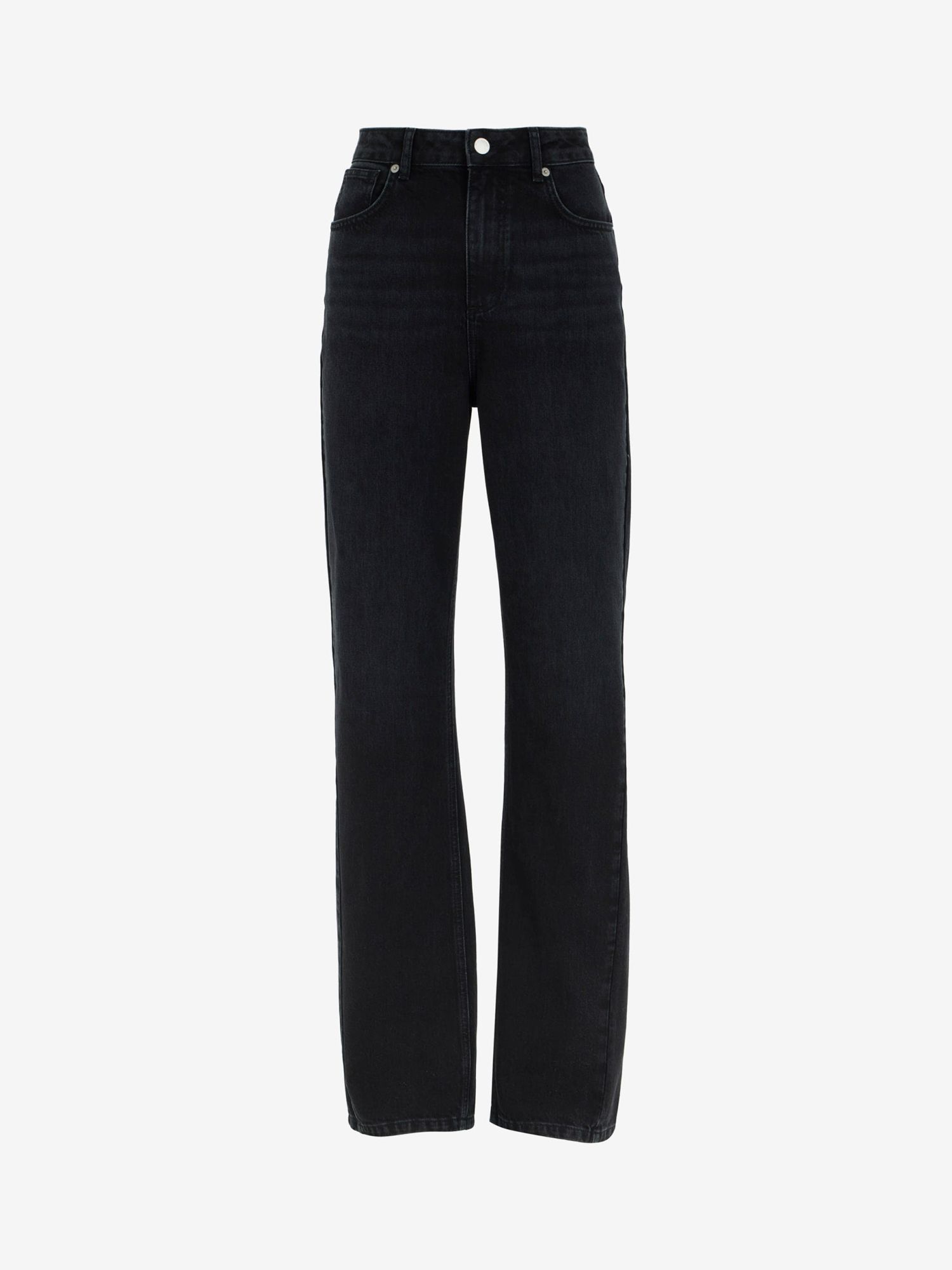 Buy Mint Velvet Twisted Seam Wide Leg Jeans, Black Online at johnlewis.com