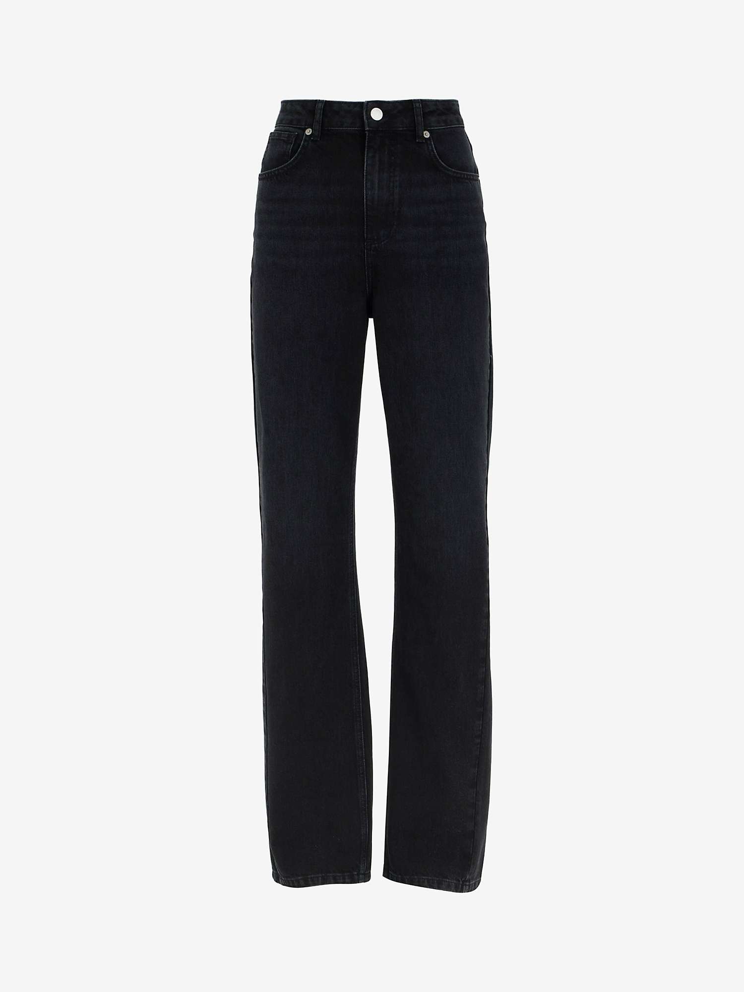 Buy Mint Velvet Twisted Seam Wide Leg Jeans, Black Online at johnlewis.com
