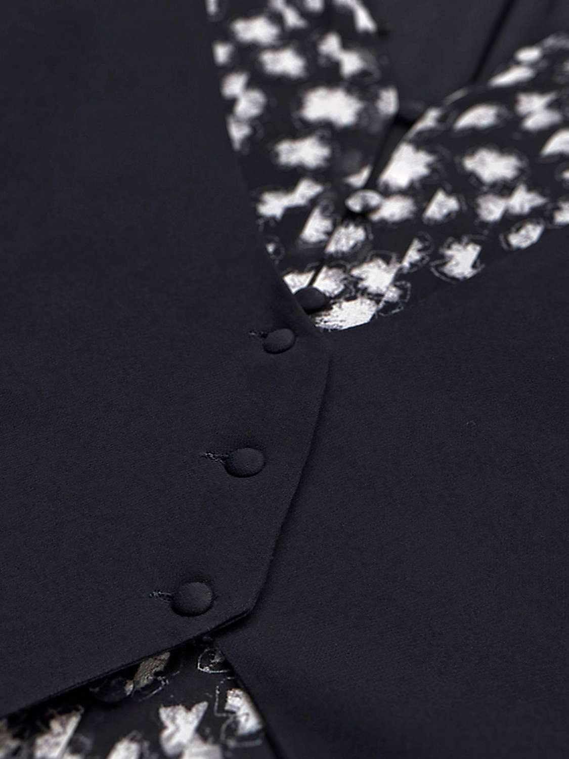 Buy Mint Velvet Tiered Waistcoat Mini Dress, Black/Multi Online at johnlewis.com