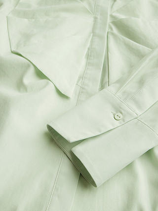 Mint Velvet Bow Front Shirt, Green