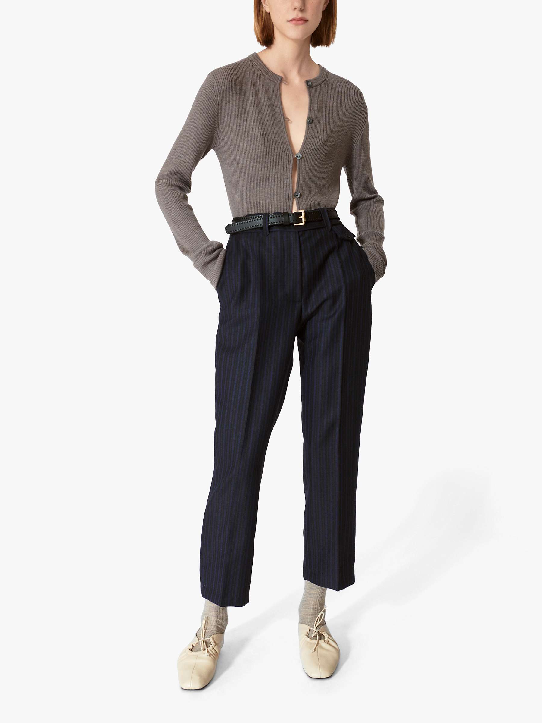 Buy Lovechild 1979 Coppola Striped Cropped Wool Trousers, Black/Multi Online at johnlewis.com