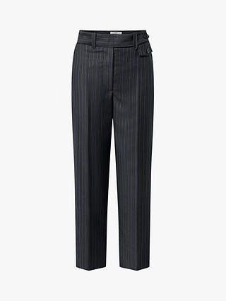 Lovechild 1979 Coppola Striped Cropped Wool Trousers, Black/Multi
