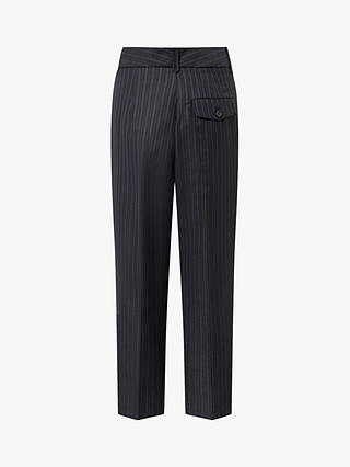 Lovechild 1979 Coppola Striped Cropped Wool Trousers, Black/Multi