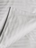John Lewis Soft and Silky Satin Stripe 400 Thread Count Egyptian Cotton Duvet Cover Set, Grey/Multi