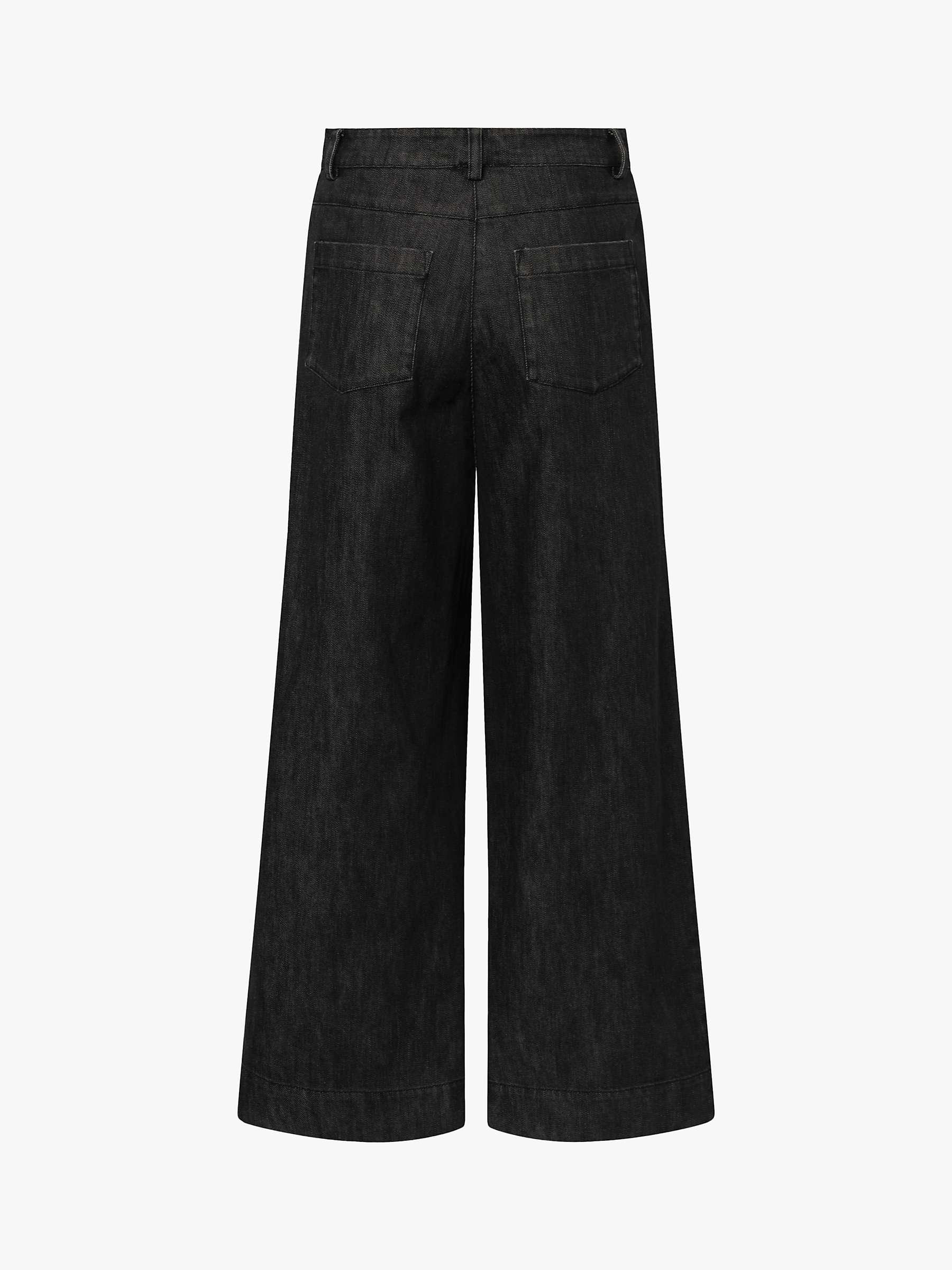 Buy nué notes Russel Wide Leg Denim Trousers, Charcoal Grey Online at johnlewis.com