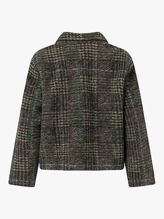 nué notes Ernesto Oversized Wool Blend Check Jacket, Otter/Multi