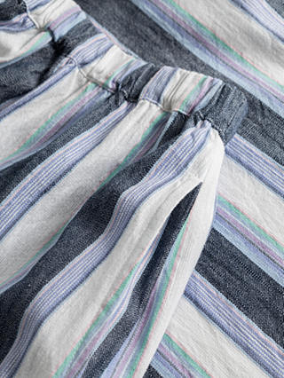 nué notes Benjamin Striped Cotton Midi Skirt, Blue/Multi
