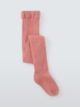 John Lewis Kids' Ribbed Tights, Pink