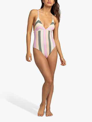 Roxy Vista Stripe Swimsuit, Agave Green