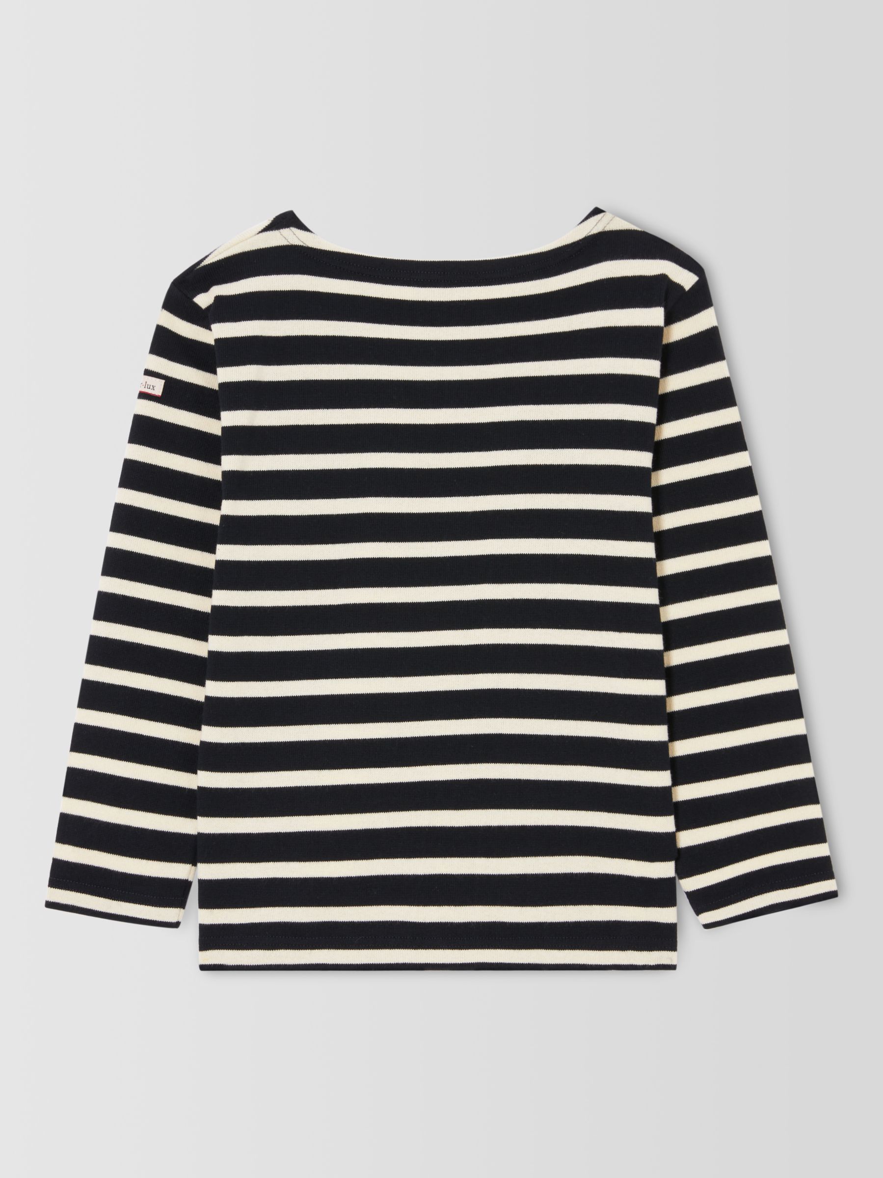Armor Lux Breton Stripe Long Sleeve T-Shirt, Navy/Cream, 8 years