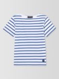 Armor Lux Kids' Short Sleeve Stripe T-Shirt, Blue/White