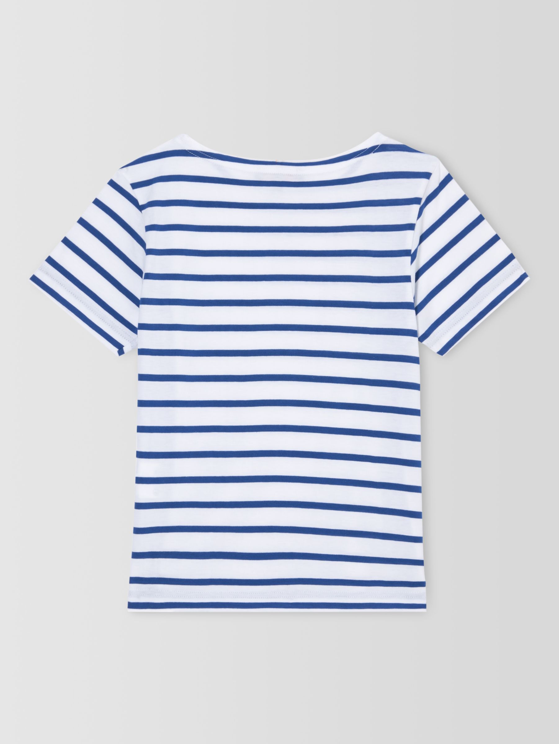 Armor Lux Kids' Short Sleeve Stripe T-Shirt, Blue/White, 8 years