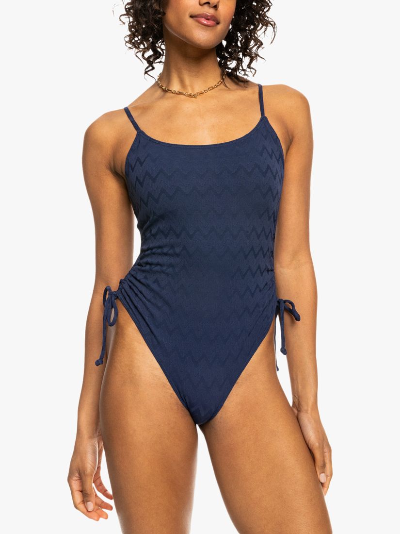 Roxy Coolness Drawstring Side Swimsuit, Naval Academy, M