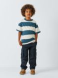 John Lewis Kids' Slub Cotton Cargo Trousers, Navy