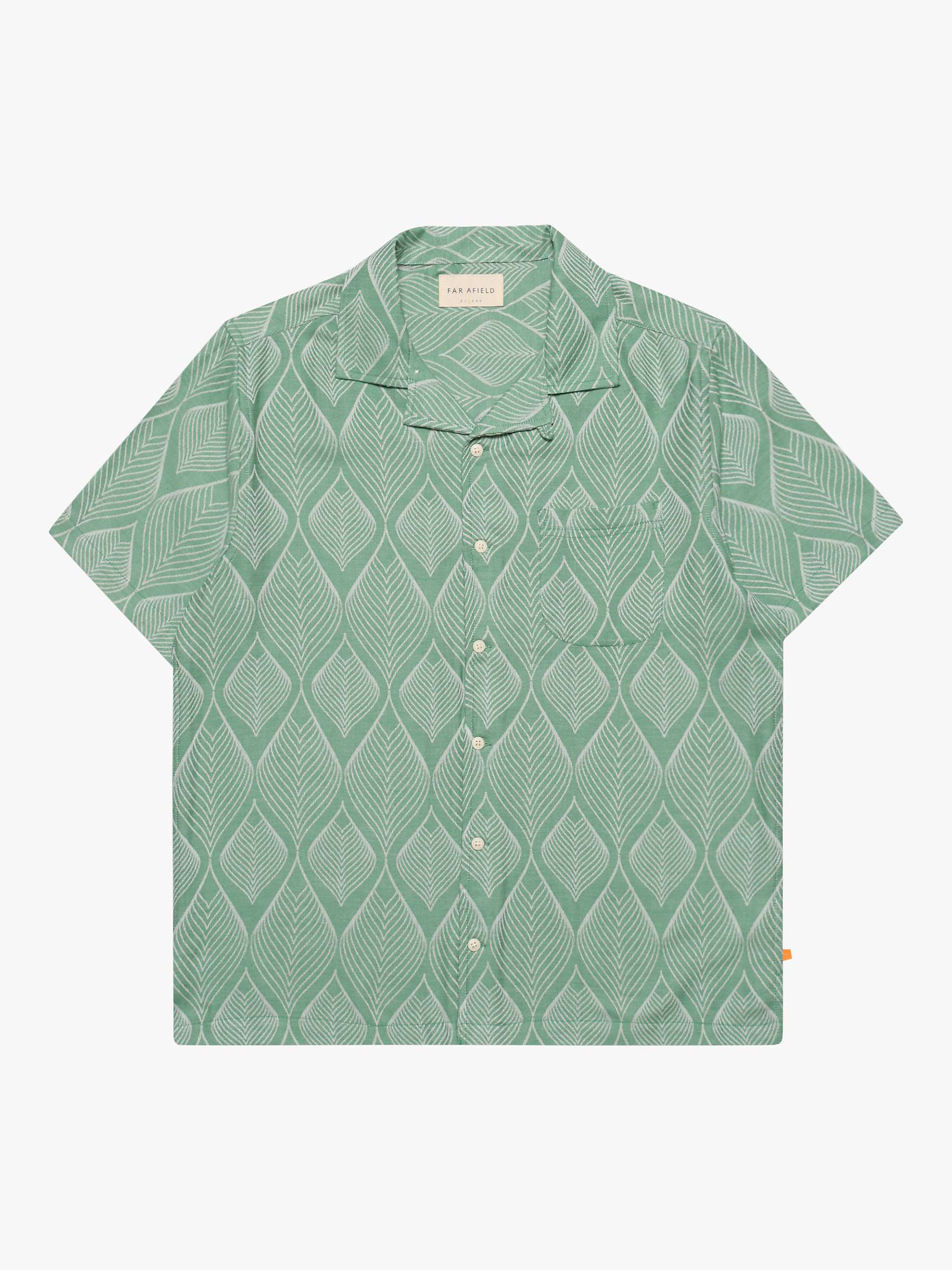 Buy Far Afield Stachio Short Sleeve Shirt, Green Online at johnlewis.com