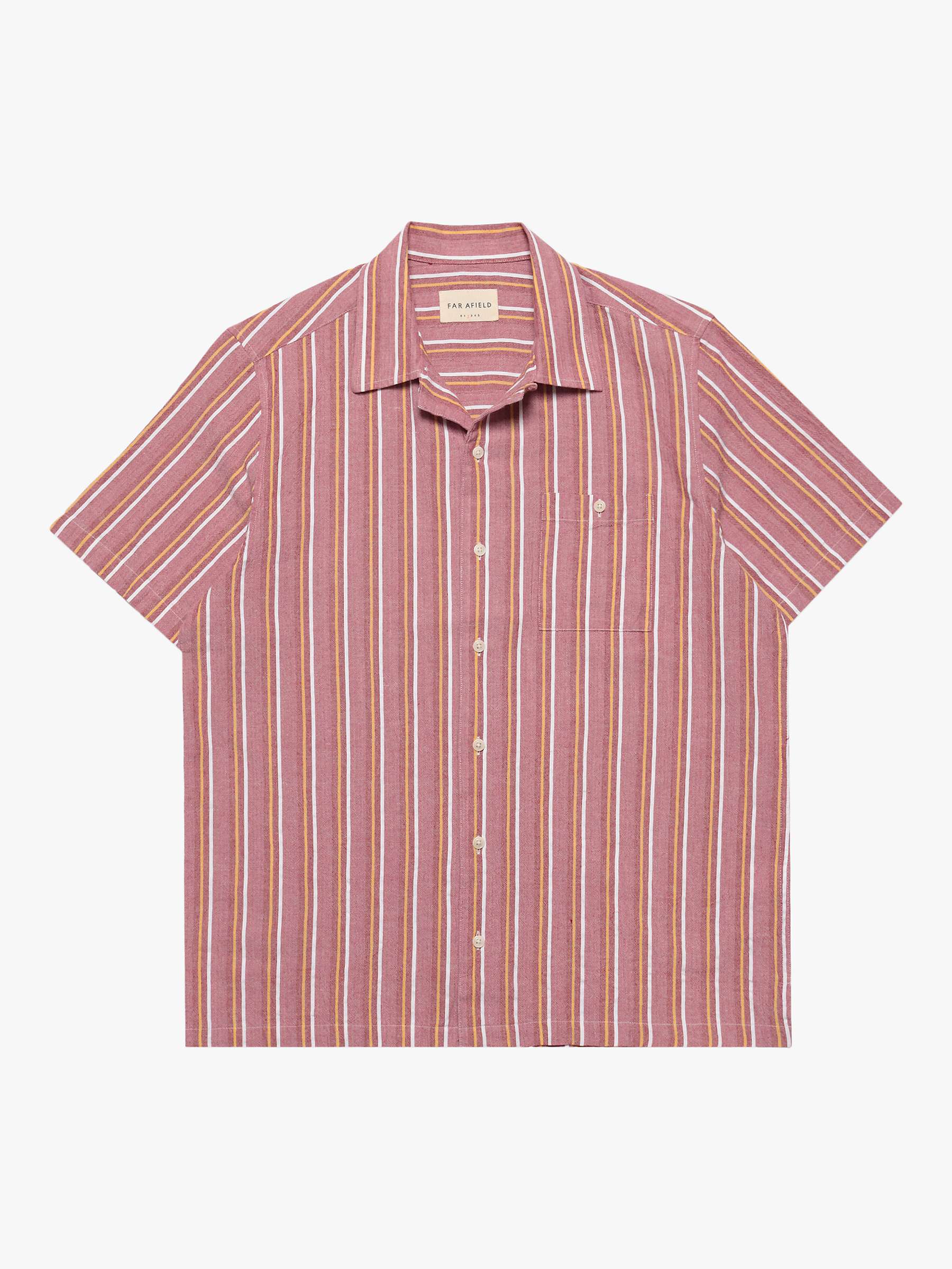 Buy Far Afield Selleck Short Sleeve Shirt, Pink/Multi Online at johnlewis.com