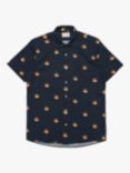 Far Afield Classic Short sleeve Print Shirt, Navy