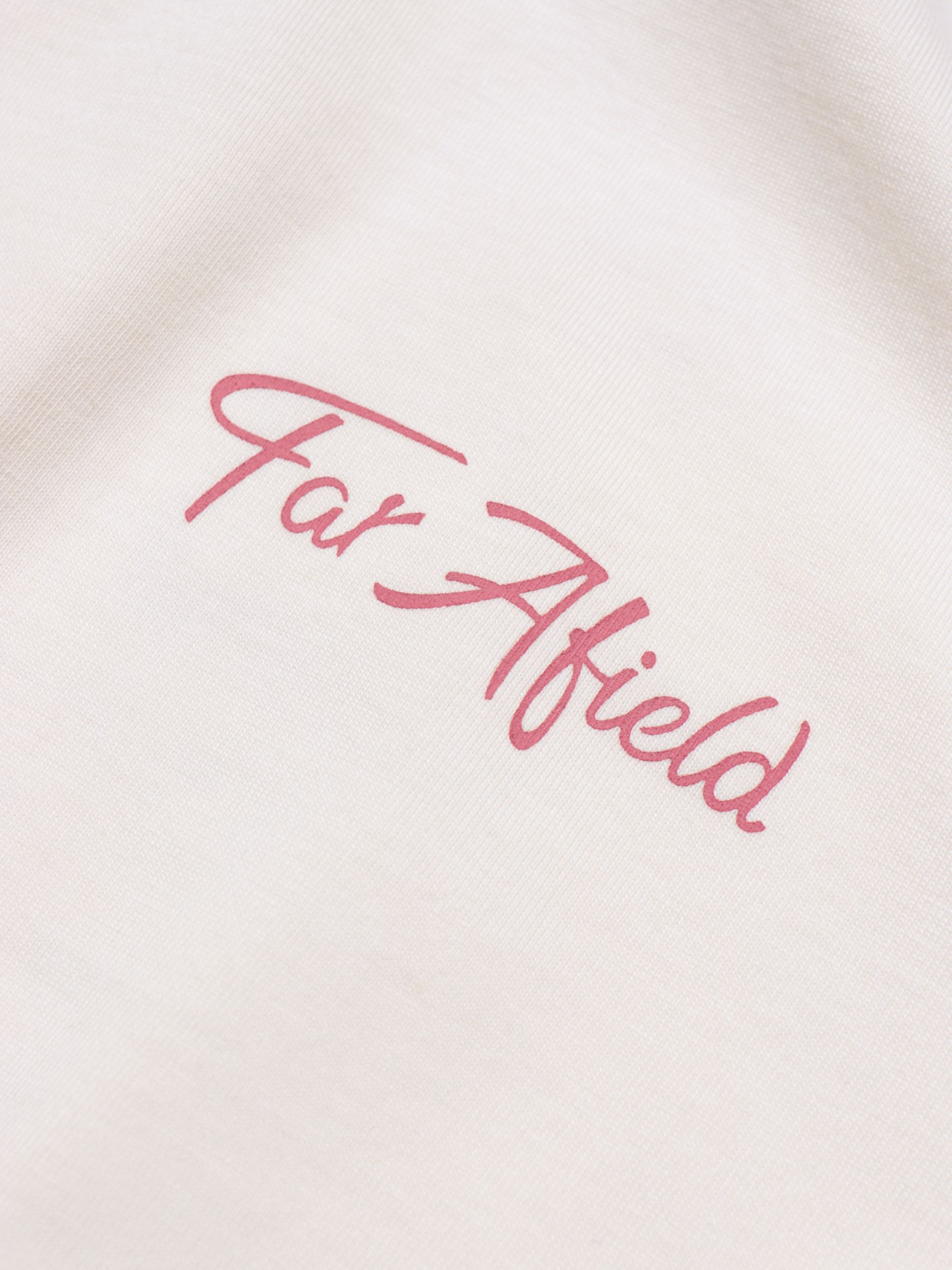 Far Afield Long Sleeve Graphic Print T-Shirt, White, L