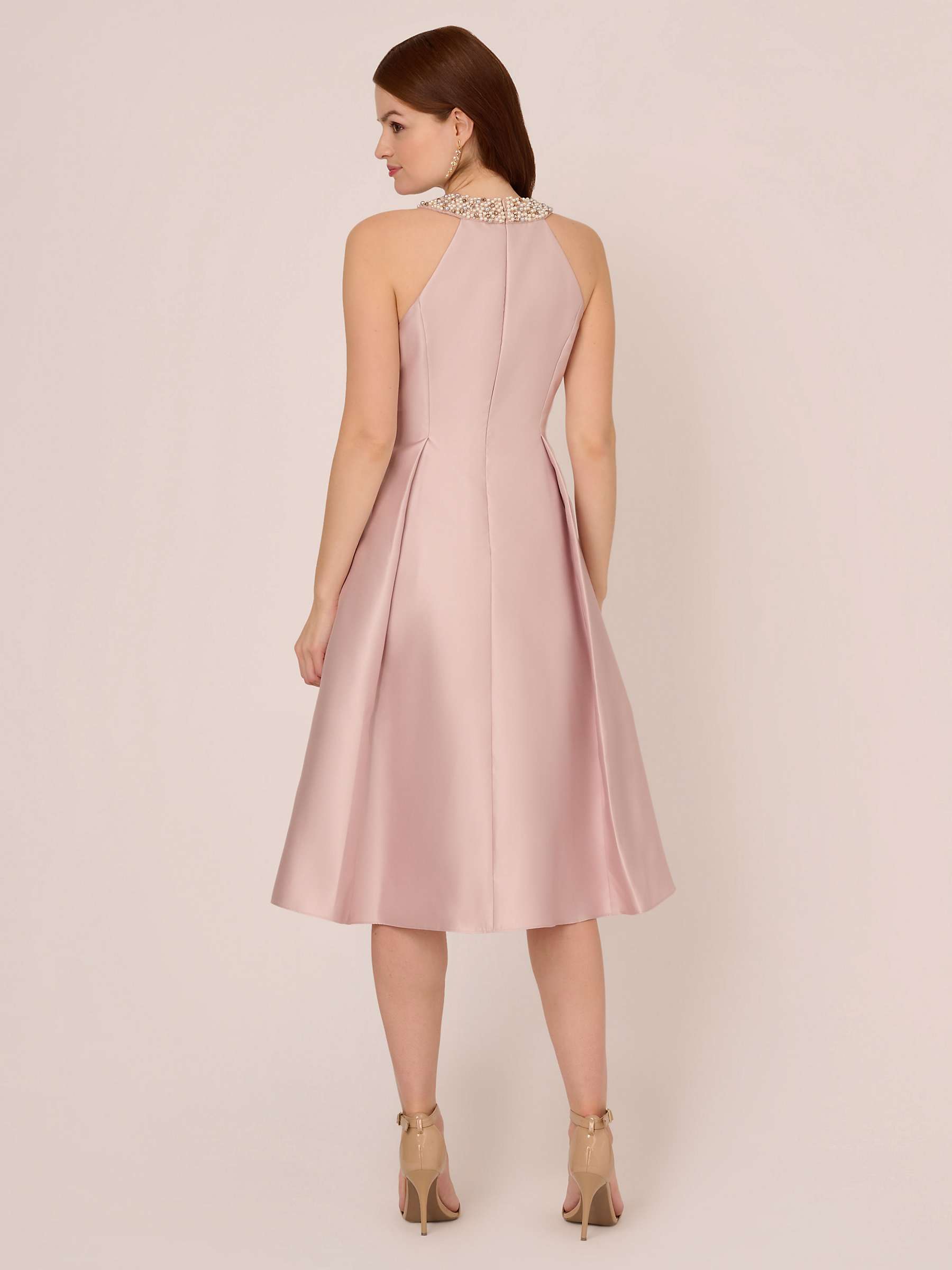 Buy Adrianna Papell Embellished Mikado Dress, Bellini Online at johnlewis.com