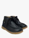 Young Soles Kids' Leather Boomer Wallabee Boots, Navy